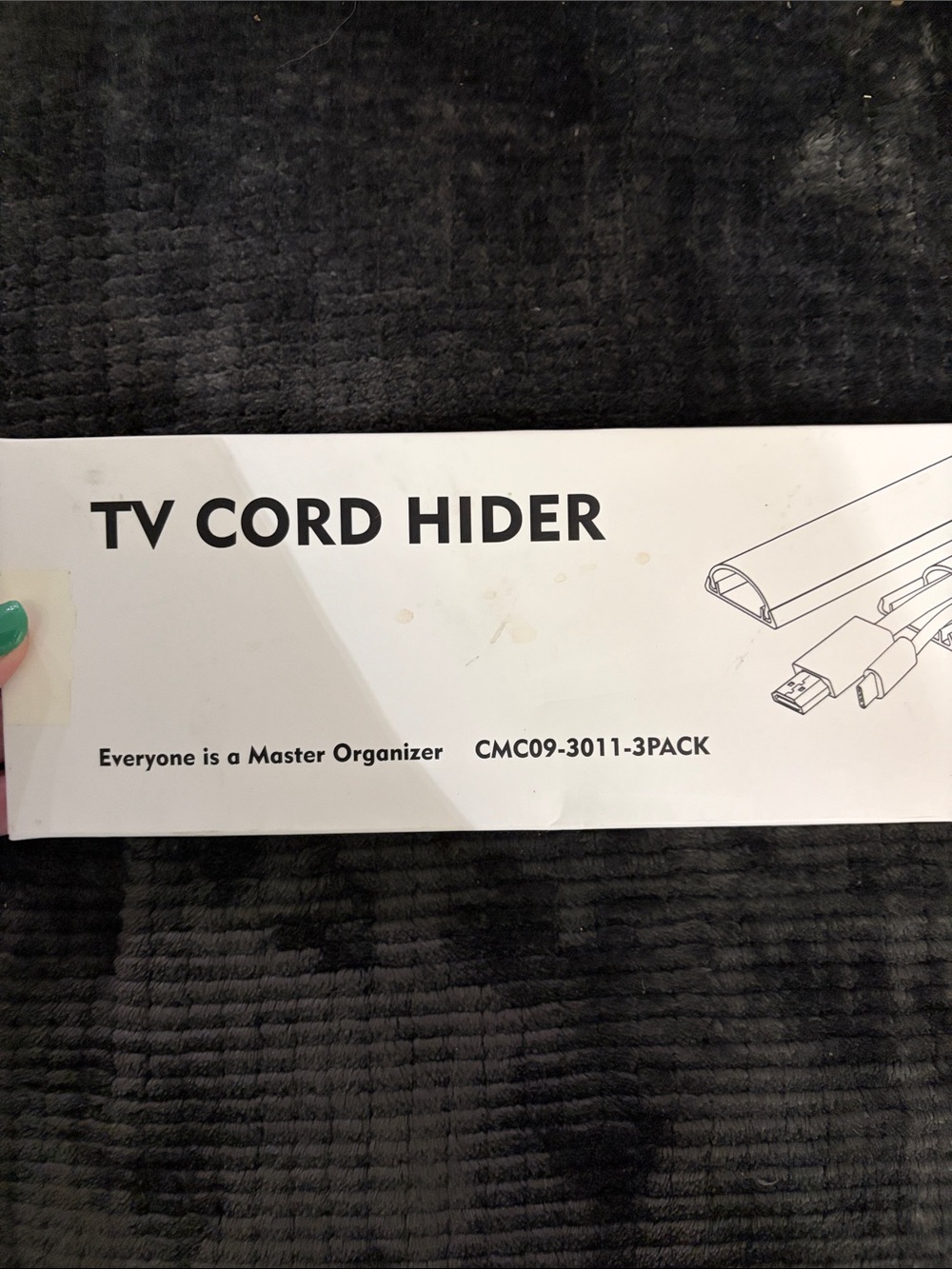 Tv cord hider pack of 3 - white